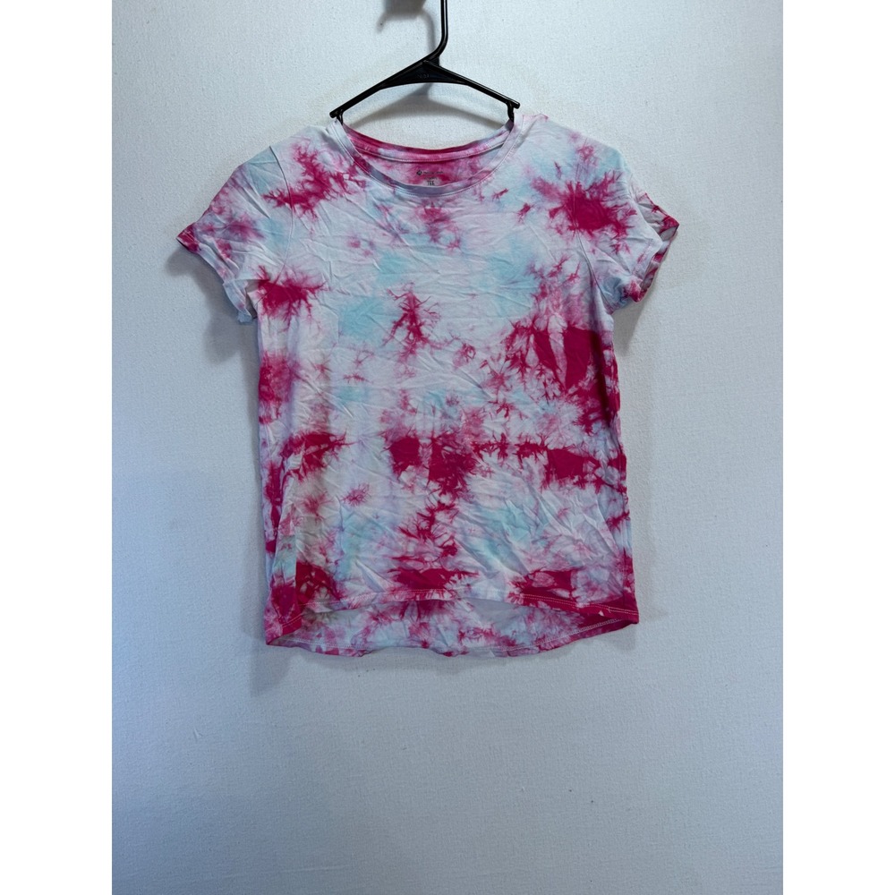 Members Mark Kids Pink Blue Tie Dye My Favorite Tee Short Sleeve Shirt 14/16
